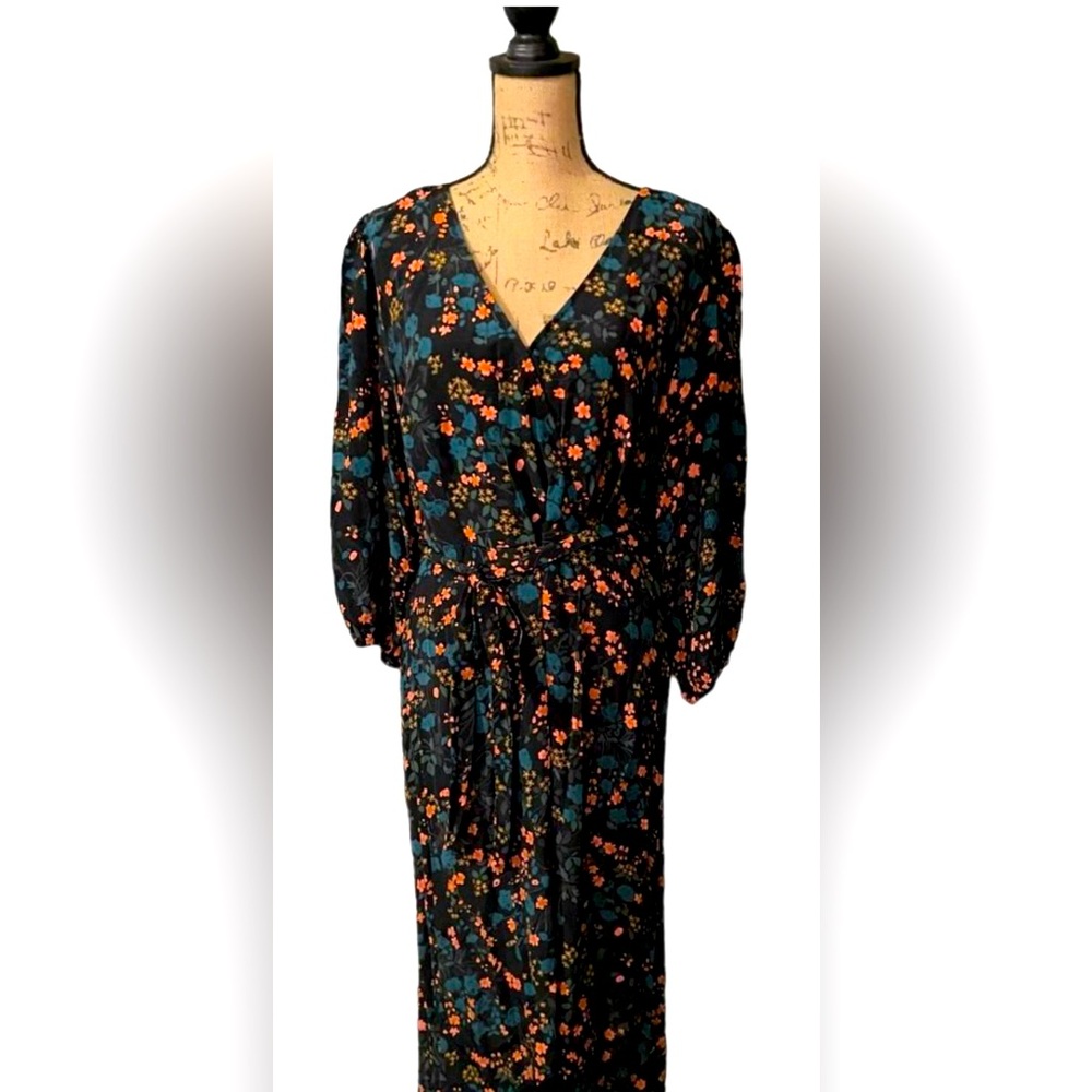 Ava & Viv, hi-lo, faux wrap dress